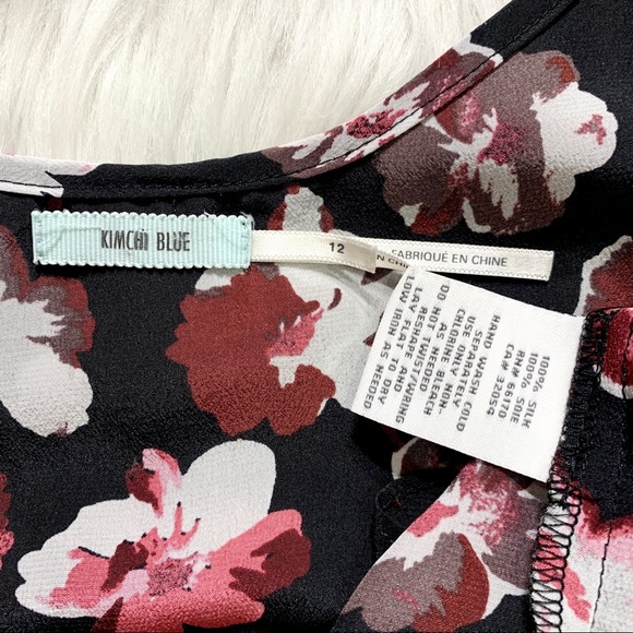 SOLD-Urban Outfitters Silk Ruffled Floral Dress - Picture 6 of 8